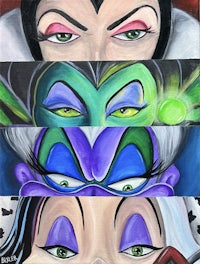 disney villains painting - disney villains painting fine art print