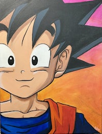 a painting of a dragon ball character